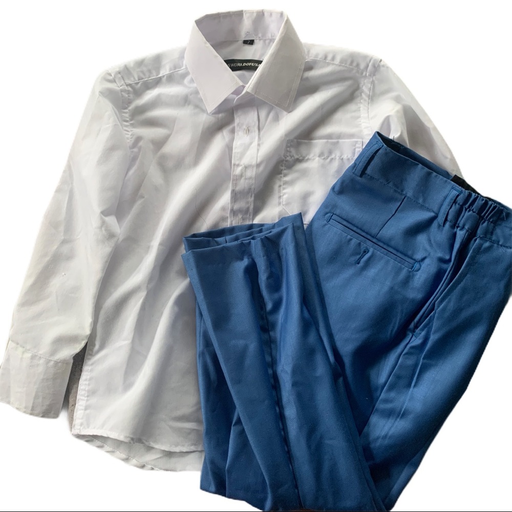 KidsworldofUSA button down shirt and pants